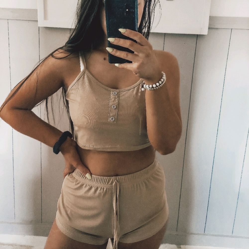 Crop & Short Lounge Set